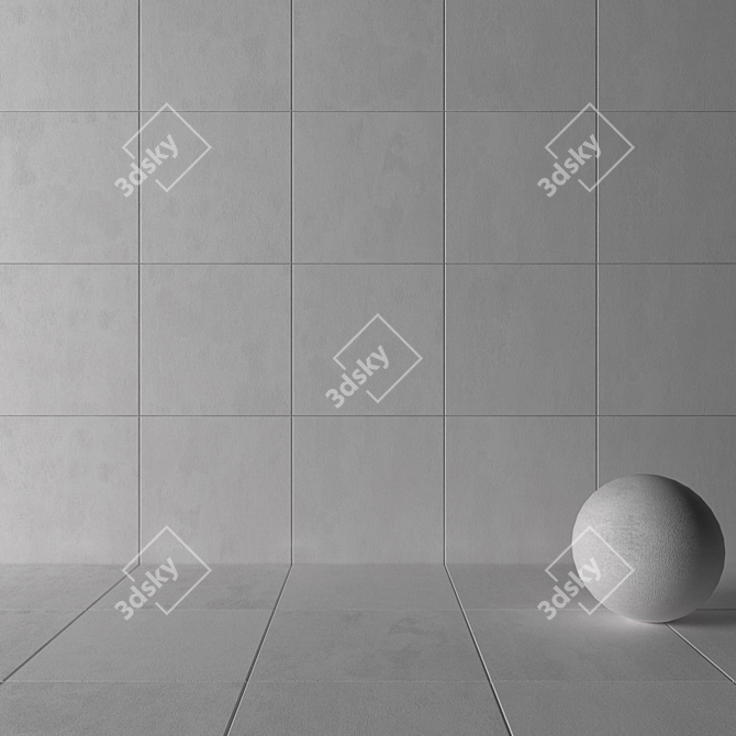 Savoy White Concrete Wall Tiles 3D model image 3