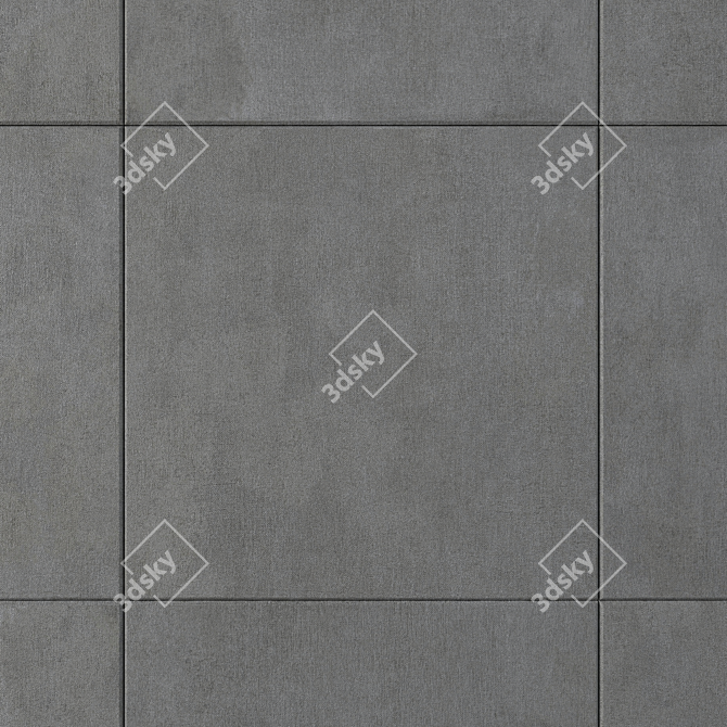 Savoy Anthracite Concrete Tiles 3D model image 2