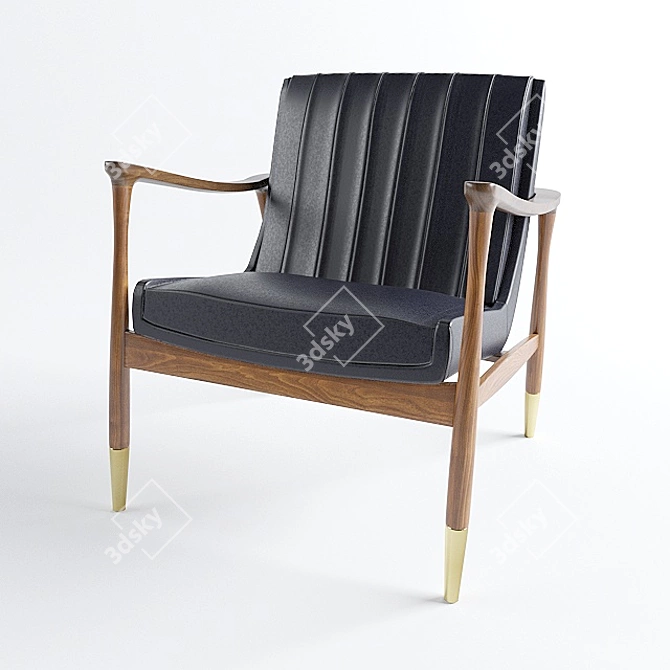 Essential Home Hudson Armchair: Art Deco Style 3D model image 5
