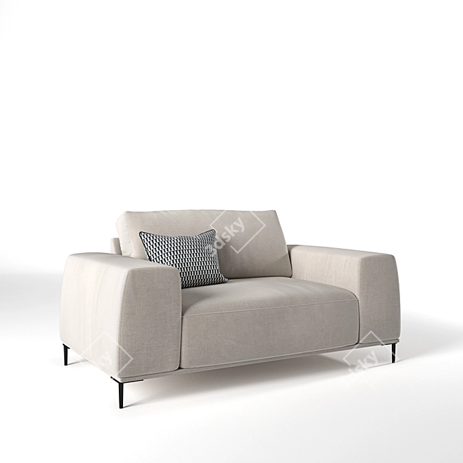 Elegant Morado Loveseat: Exquisite Eichholtz 3D model image 3