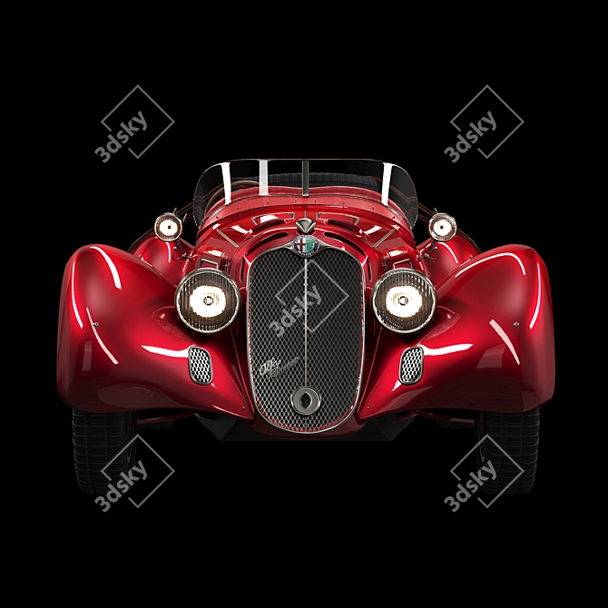 Vintage Alfa Romeo Roadster 3D model image 1