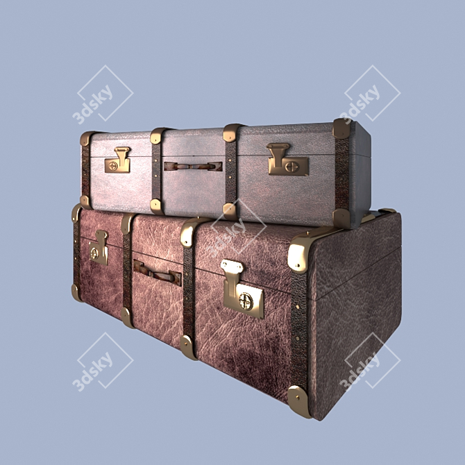 Leather Travel Bags 3D model image 2