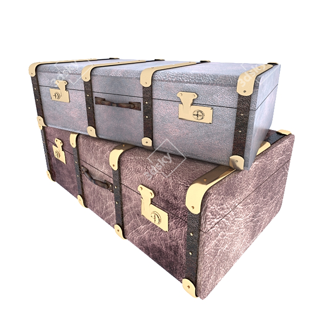 Leather Travel Bags 3D model image 5
