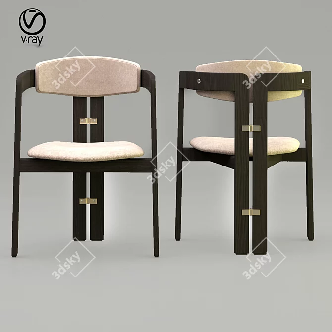 Augusto Savini Pamplona Chairs: Stylish and Comfortable 3D model image 1