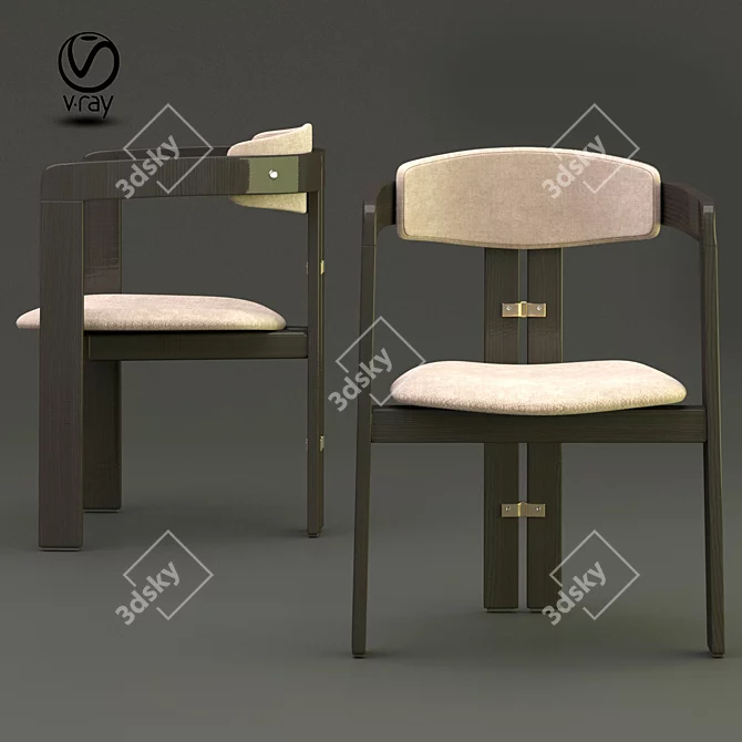 Augusto Savini Pamplona Chairs: Stylish and Comfortable 3D model image 2