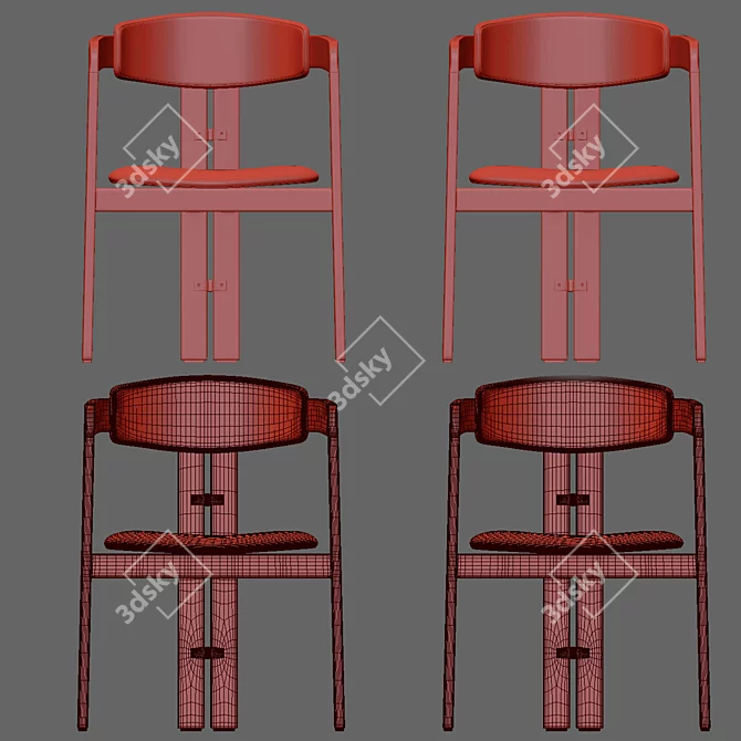 Augusto Savini Pamplona Chairs: Stylish and Comfortable 3D model image 3