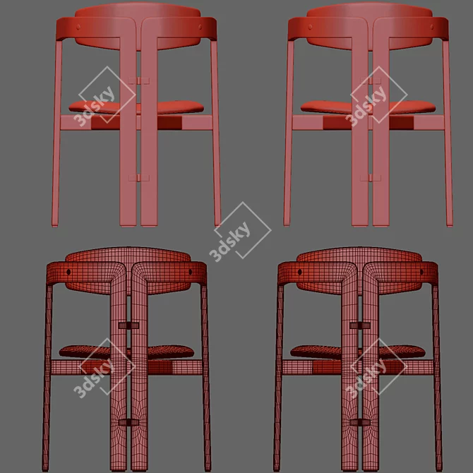 Augusto Savini Pamplona Chairs: Stylish and Comfortable 3D model image 4