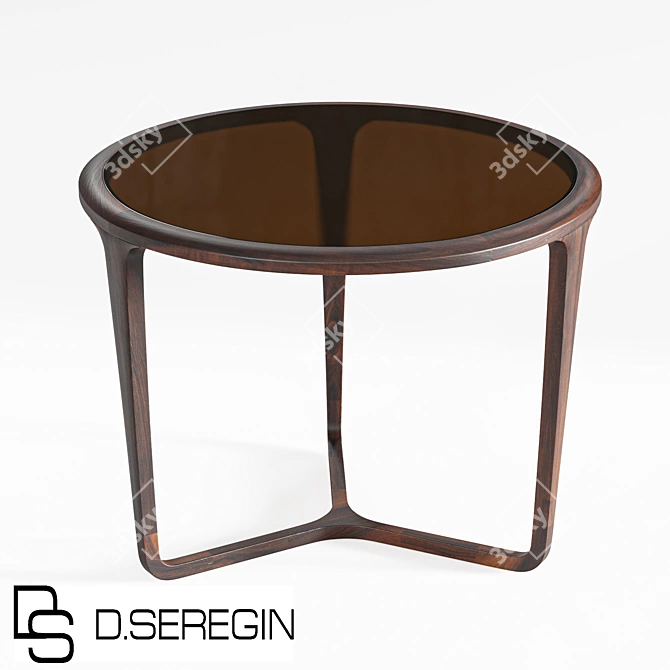 Modern Walnut Dining Table: D Seregin 3D model image 1