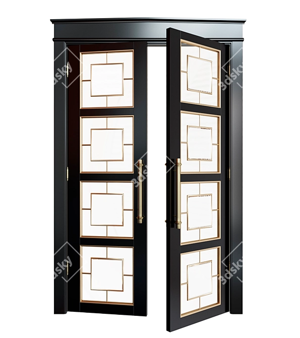 Elegant Art Deco Door 3D model image 4