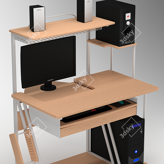 Ultimate PC Bundle: Monitor, Keyboard, Mouse 3D model image 2