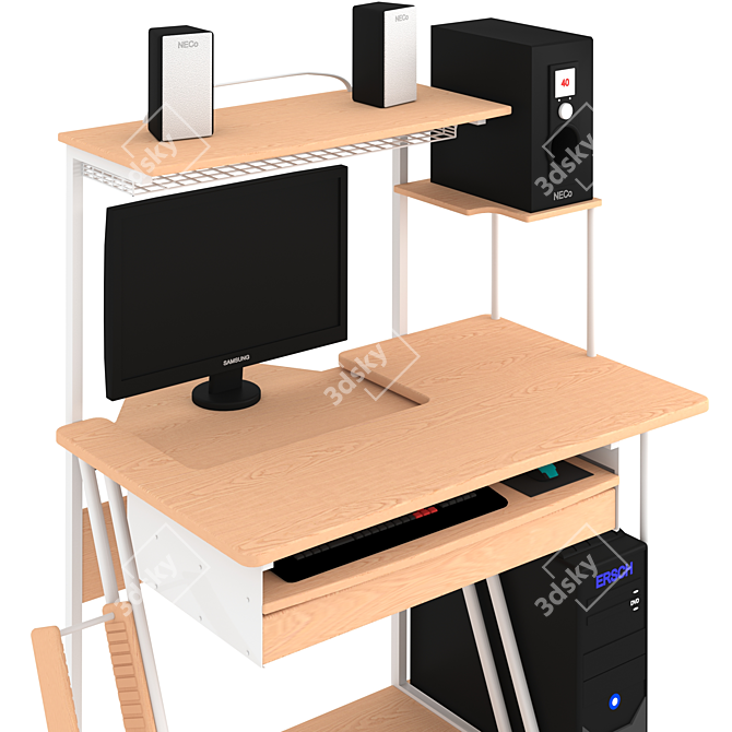 Ultimate PC Bundle: Monitor, Keyboard, Mouse 3D model image 4