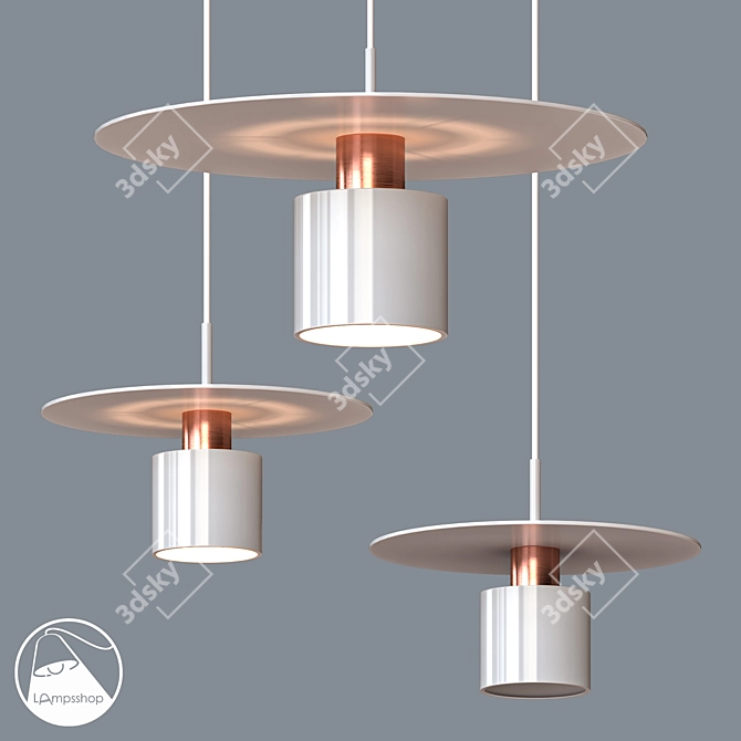 OBY Chandelier: Elegant Lighting Fixture 3D model image 1