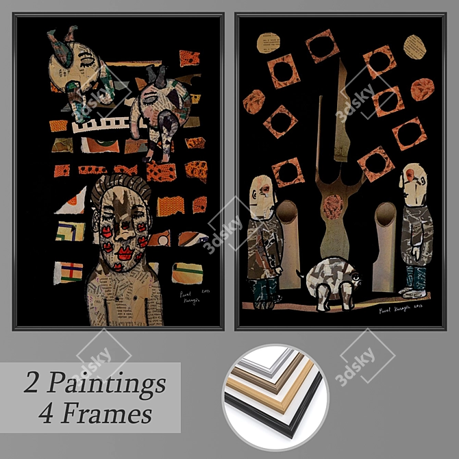 Versatile Set of Wall Art 3D model image 1