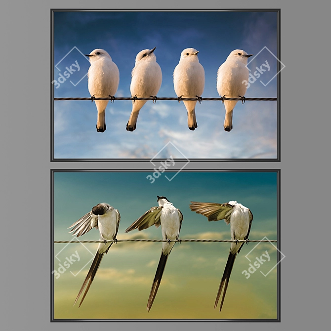 Modern Wall Art Set: No. 1228 3D model image 1