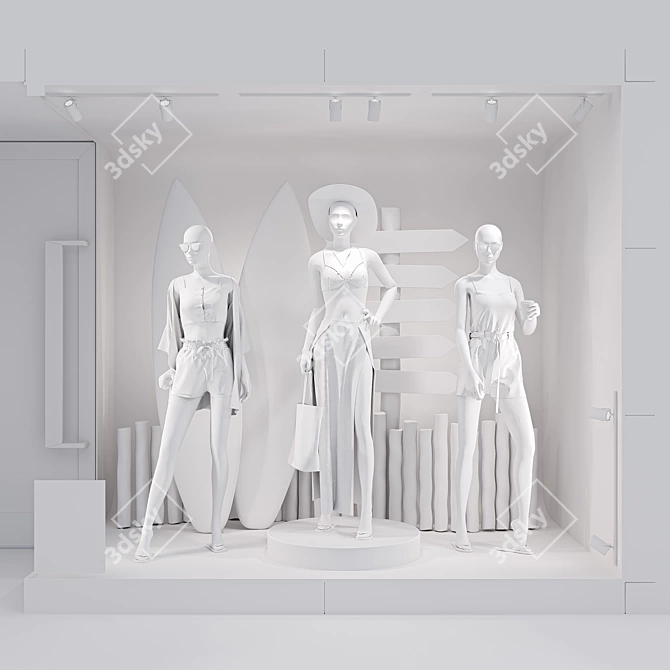 Summer Storefront 3D Model 3D model image 3