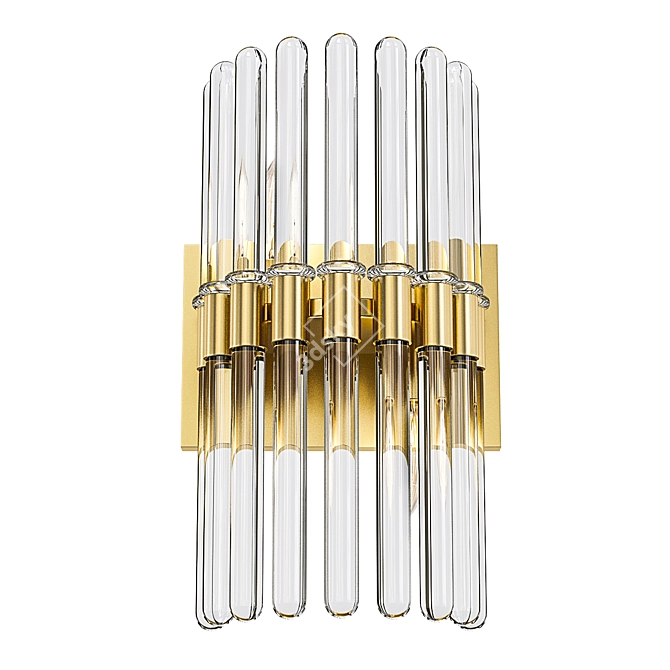 Elegant Glass Tube Sconces 3D model image 1