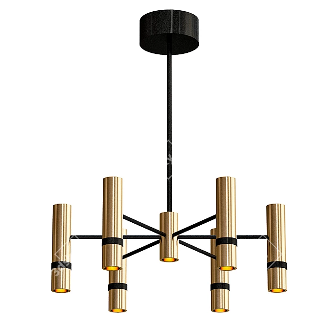 Industrial Style Adjustable Pendant Light 3D model image 1