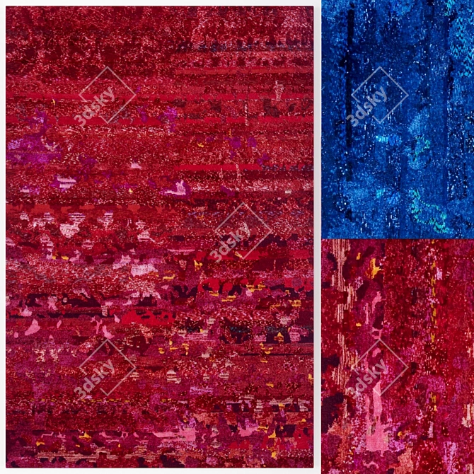 Indigo Dreams Rug Set 3D model image 1