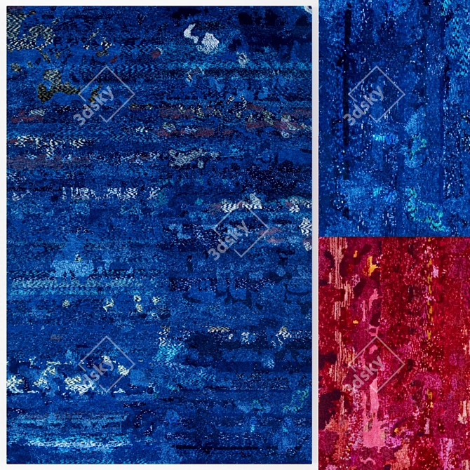 Indigo Dreams Rug Set 3D model image 2