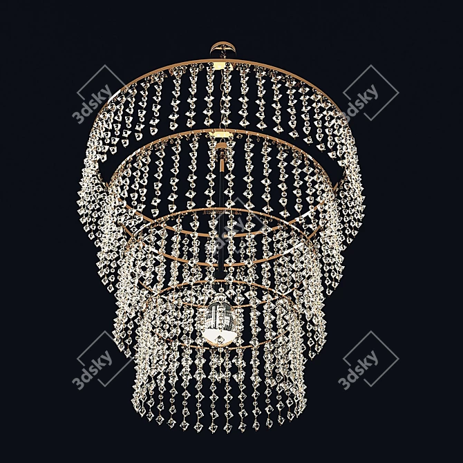 Luxury Crystal Chandelier | 80cm Diameter 3D model image 2