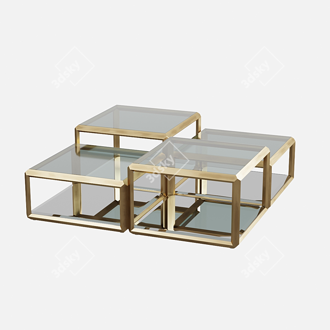 Elegant Callum Coffee Table 3D model image 1