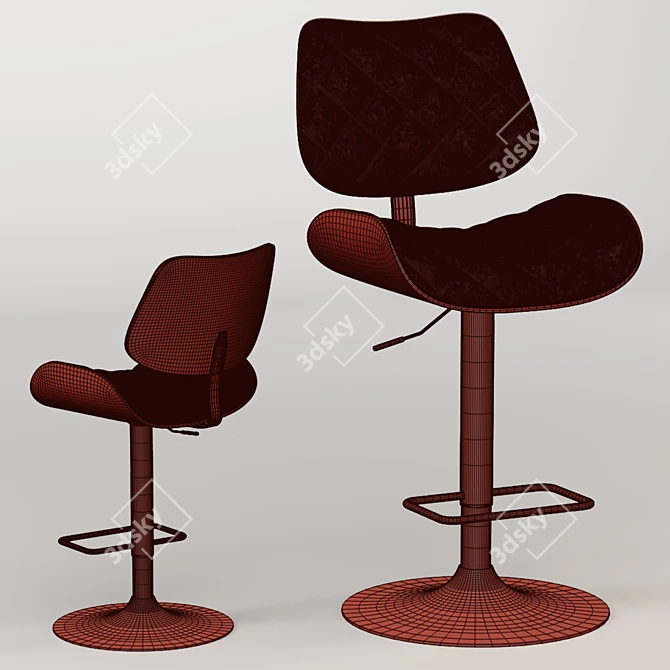 Stylish Colin Bar Stool 3D model image 7