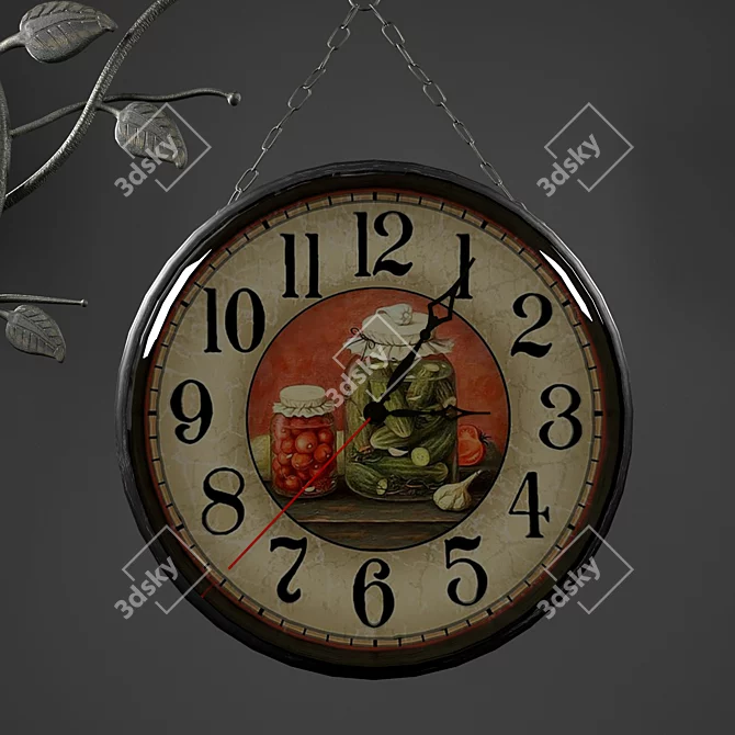 Timeless Design Modern Clock 3D model image 2