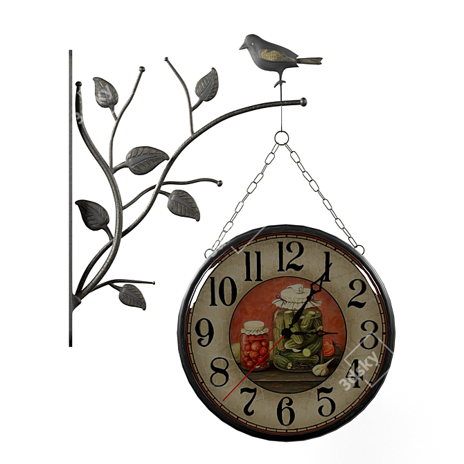 Timeless Design Modern Clock 3D model image 4