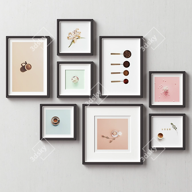 Multi-Color Picture Frames Set 3D model image 4