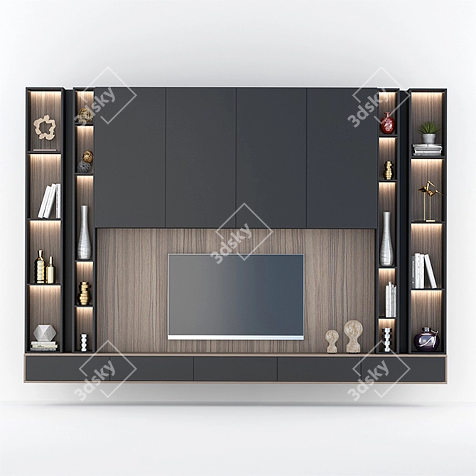 Sleek TV Stand - Modern Design 3D model image 1