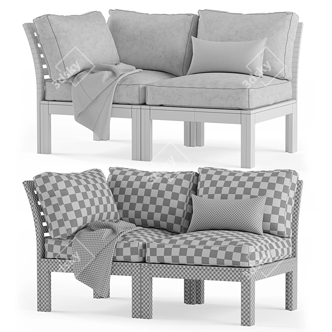 Modern Outdoor Furniture Set 3D model image 4