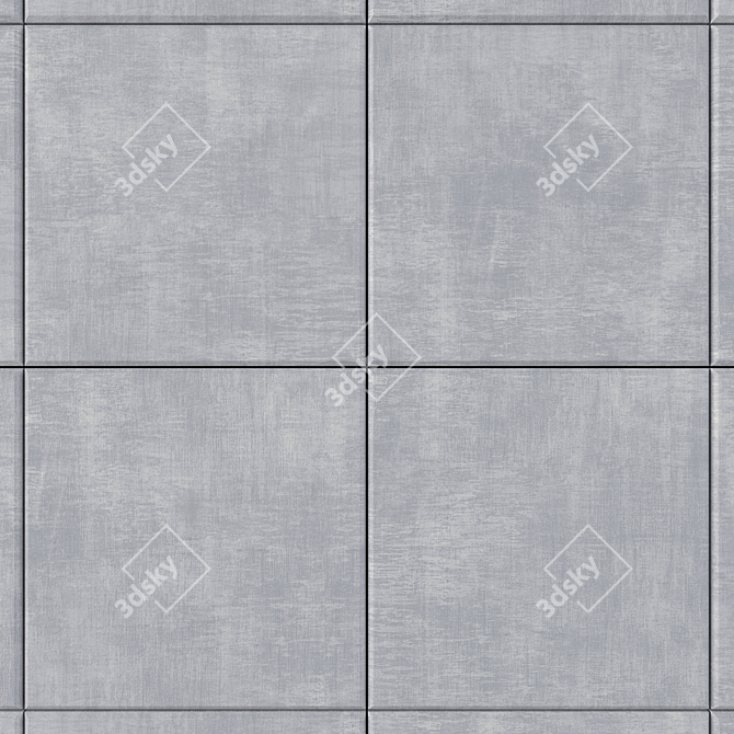 Cayenne Gray Concrete Wall Tiles: Multi-textured, High-definition 3D model image 2