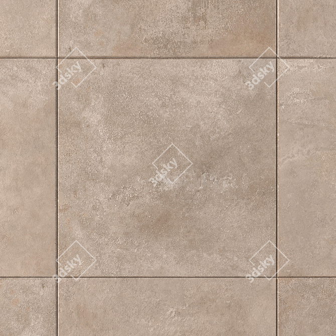 Taupe Suite Concrete Wall Tiles 3D model image 2