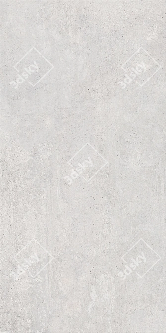 White Concrete Set: Modern Multi-Texture Tiles 3D model image 4
