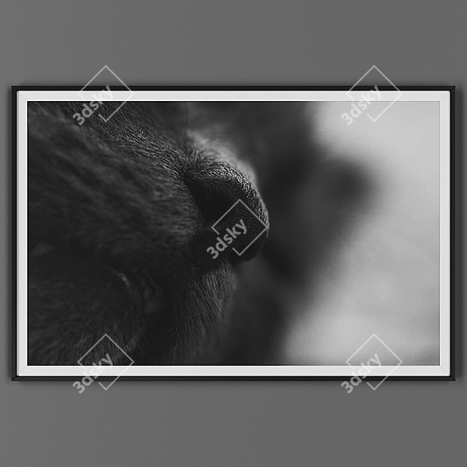 Black Framed Picture 3D model image 1