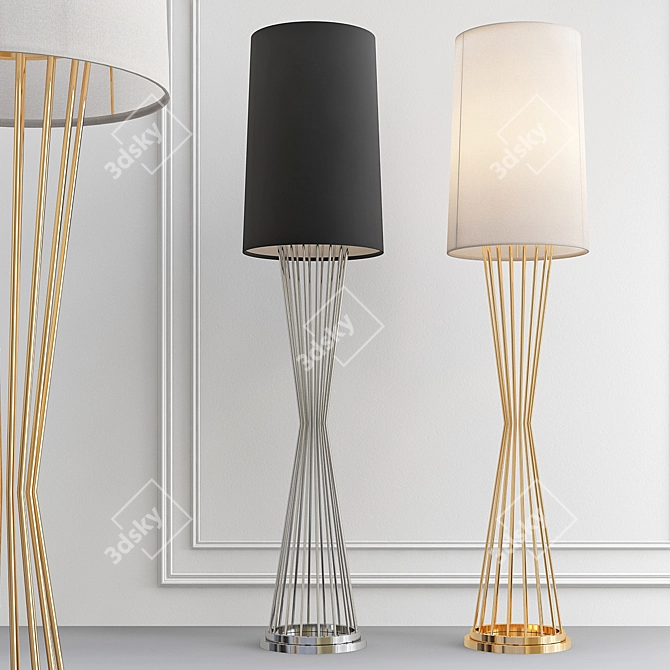 Elegant Eichholtz Holmes Floor Lamp 3D model image 1