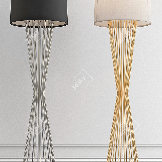 Elegant Eichholtz Holmes Floor Lamp 3D model image 2