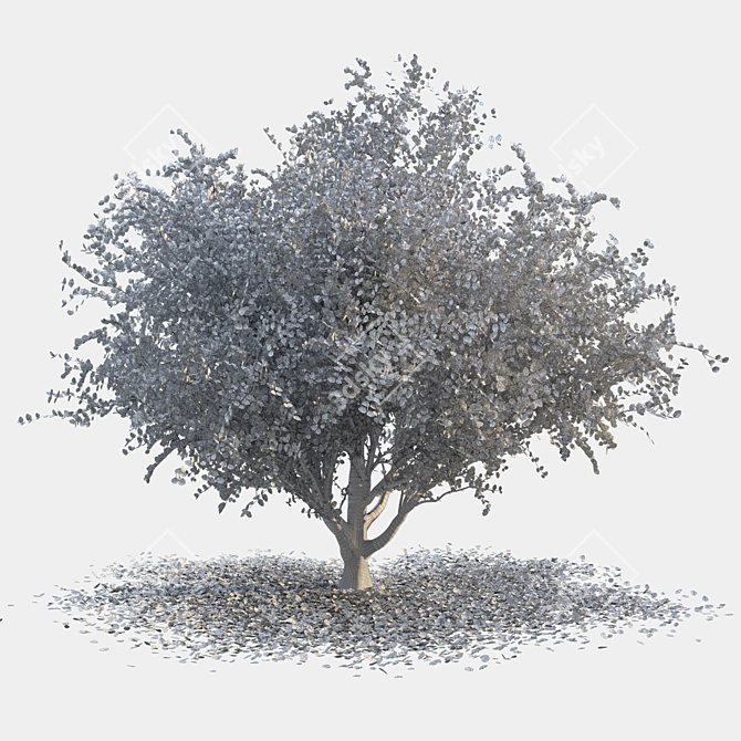 Sculpted Landscape Tree 3D model image 4