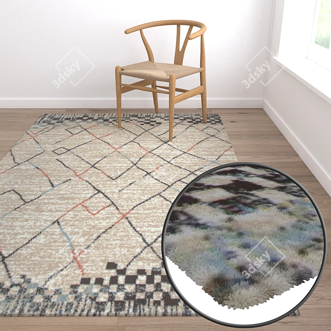 High-Quality Carpets Set 3D model image 5