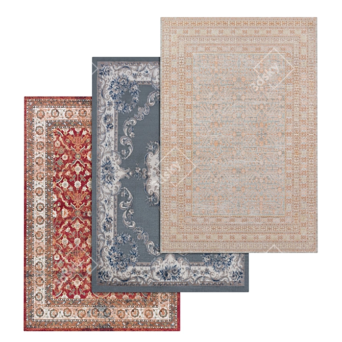 Luxury Carpets Set 3D model image 1