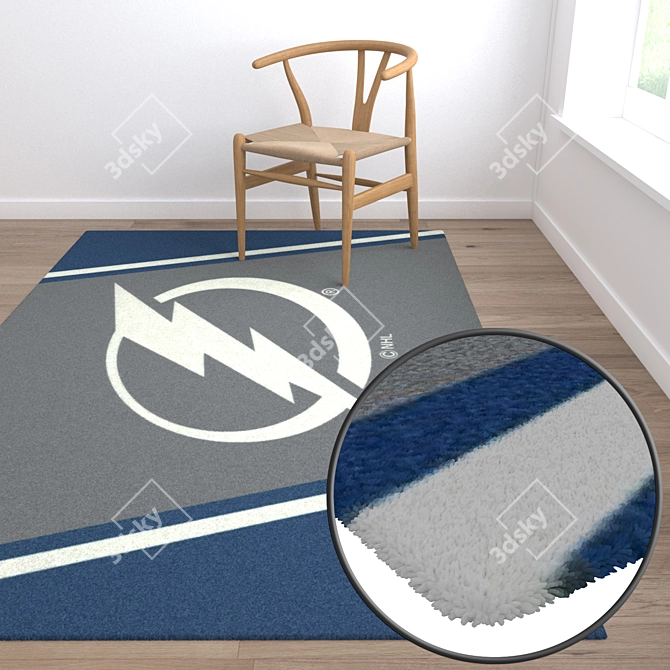 High-Quality Carpet Set 3D model image 5