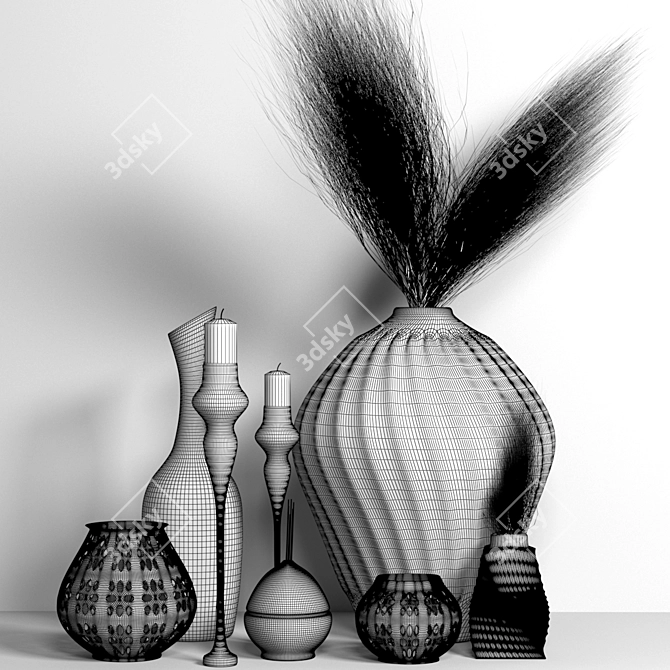 Elegant Décor Set: 3D Max & Vray 3D model image 2