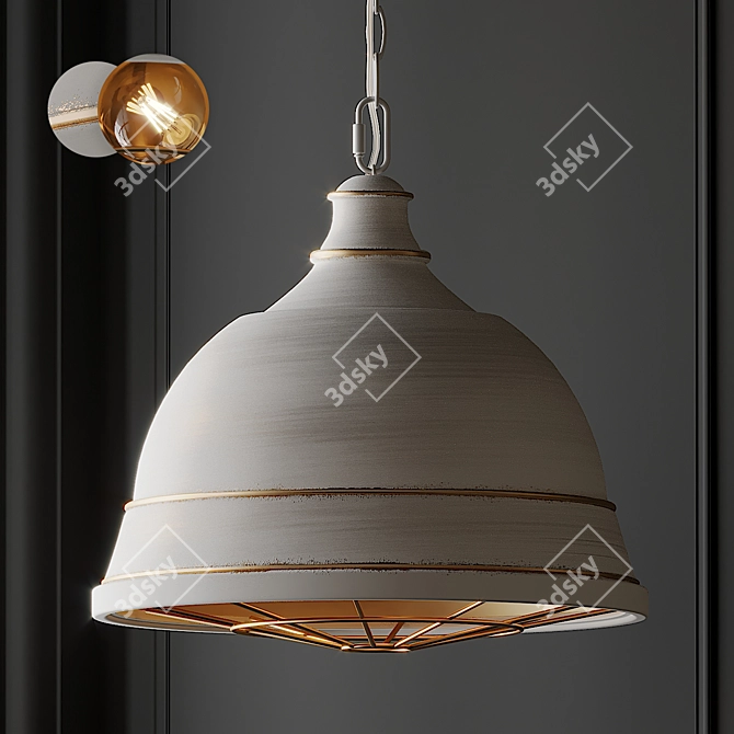 Bartlett French Pendant Light 3D model image 1