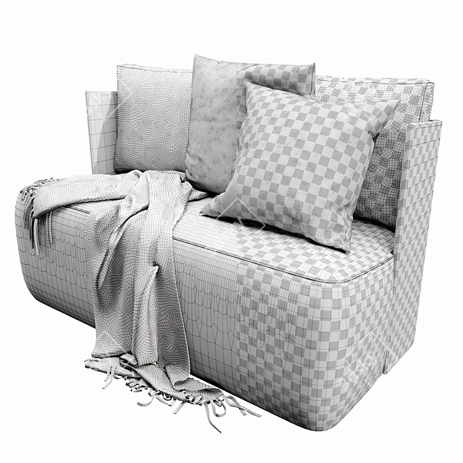 Sleek Meridiani Keeton Fit Sofa 3D model image 5