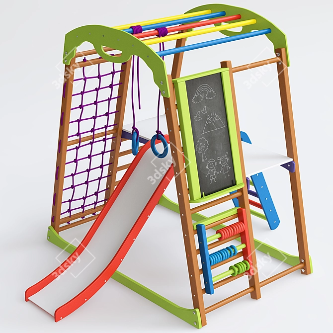 BabyWood Plus 3: Ultimate Indoor Baby Gym 3D model image 2