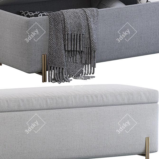 Mod Storage Bench: Stylish and Functional 3D model image 3