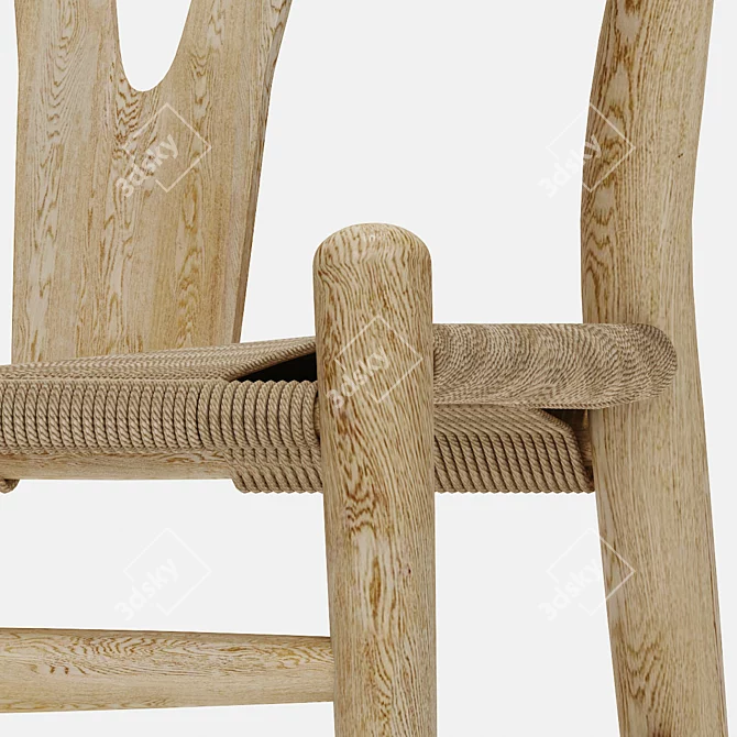 Wishbone Chair Set: Elegant & Functional 3D model image 7