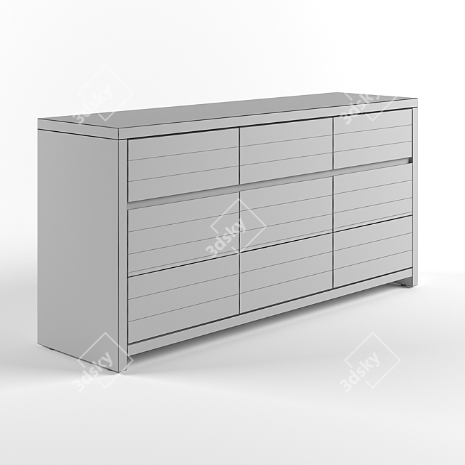 Rustic Loft Chest of Drawers 3D model image 3