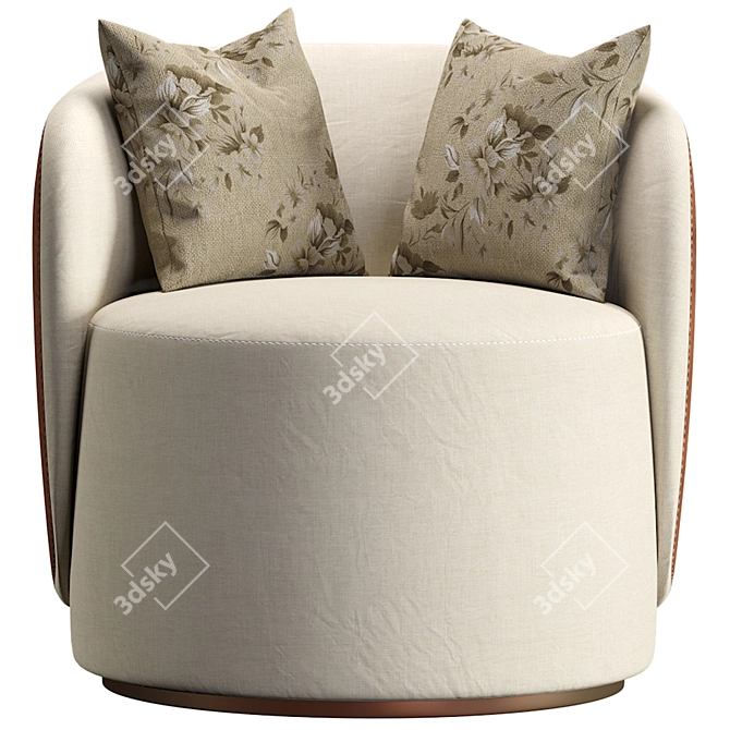 luxurious Fendi Anabelle armchair 3D model image 2