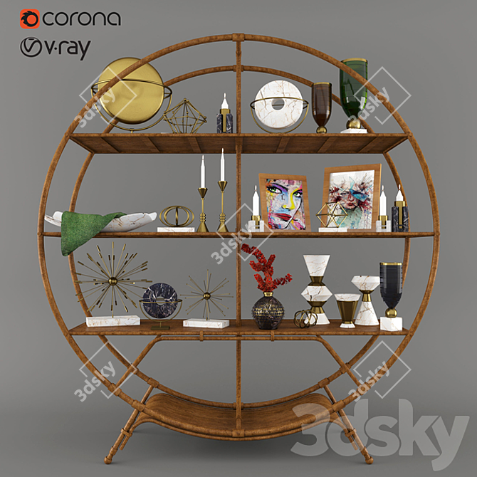 Elegant Decor Set | 3D Max, V-Ray, Corona | 516,370 Polys 3D model image 1